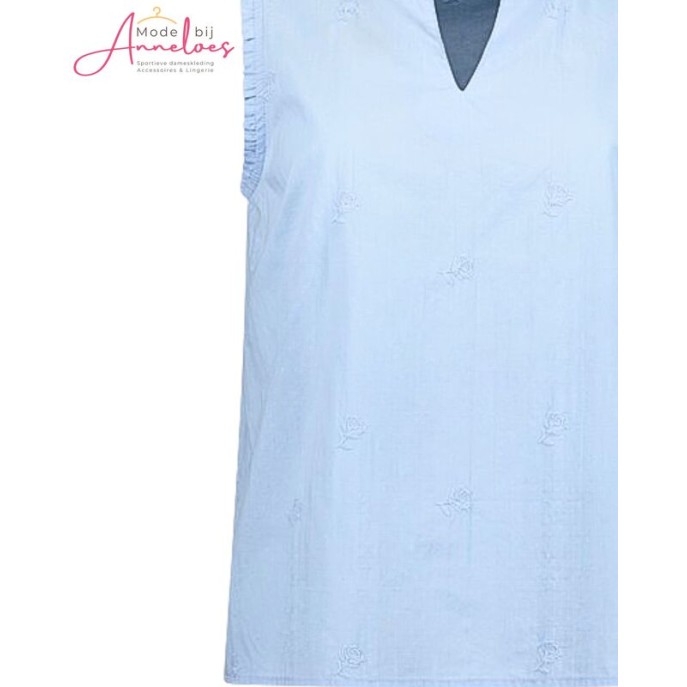 Blue Seven Top roos opdruk blauw 180295